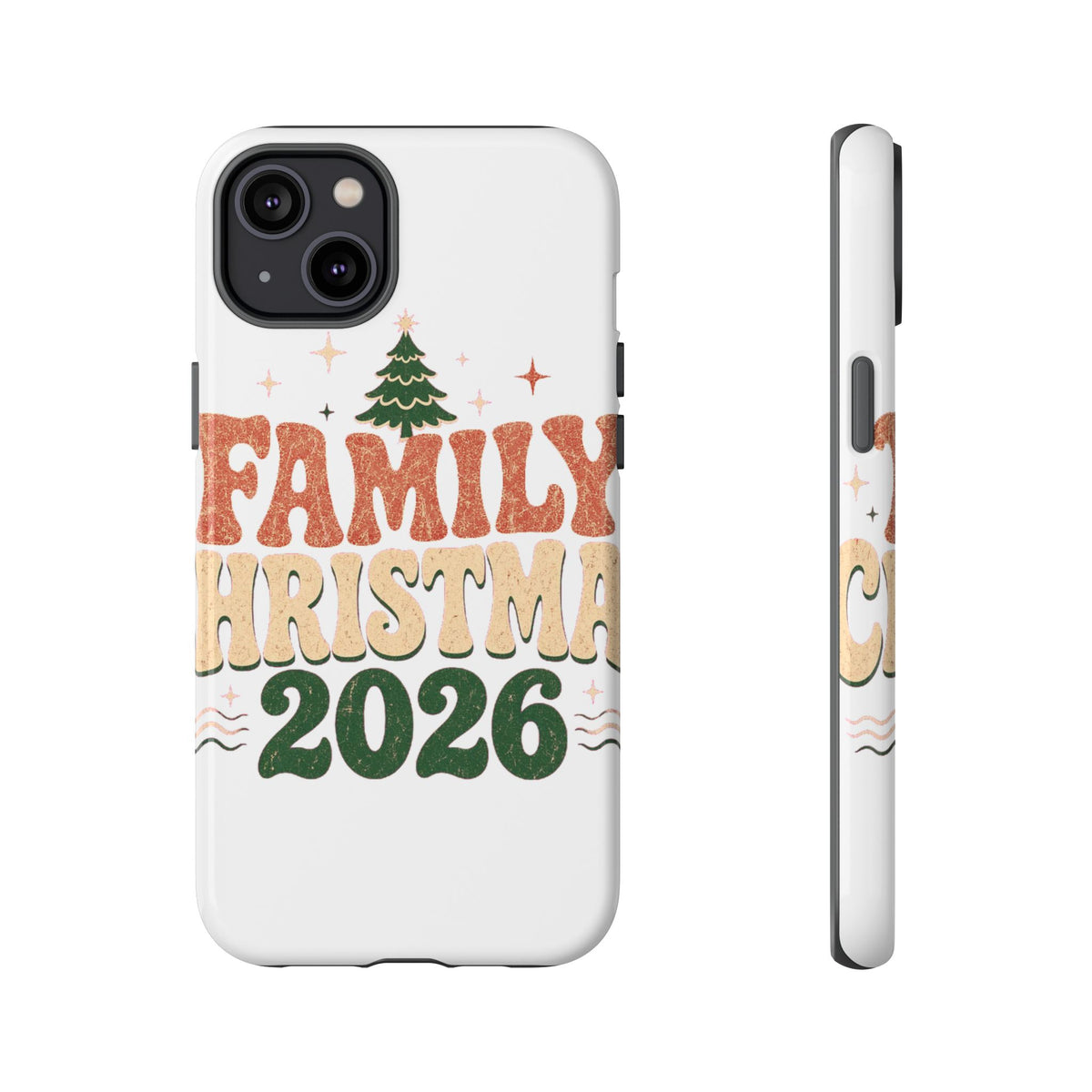 Retro Family Christmas 2026 Tough Phone Case