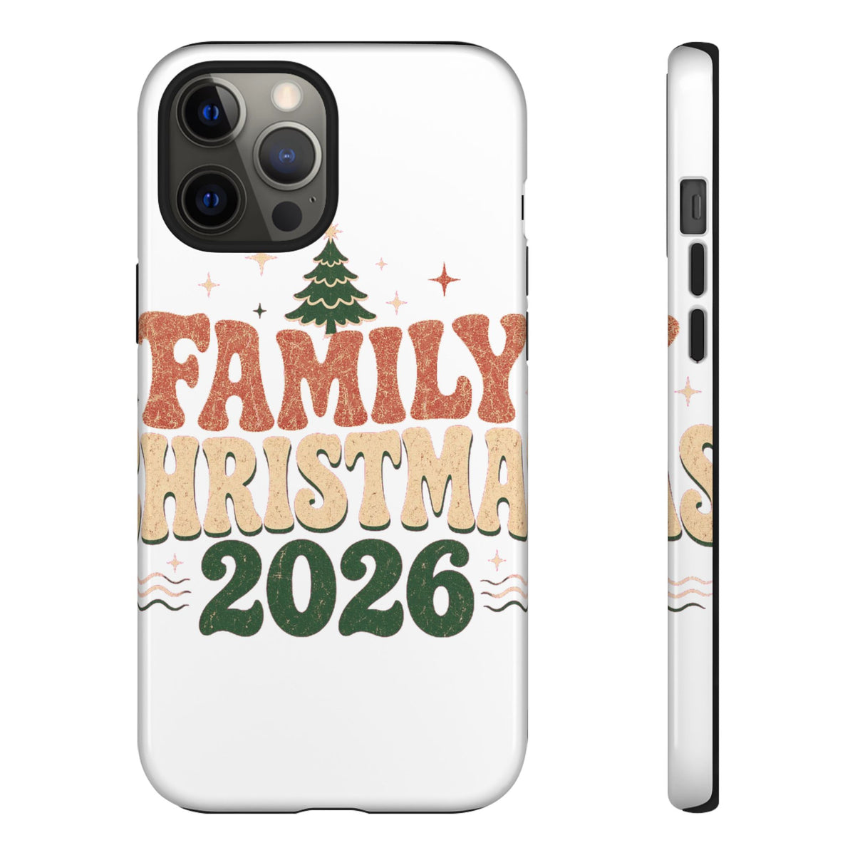 Retro Family Christmas 2026 Tough Phone Case