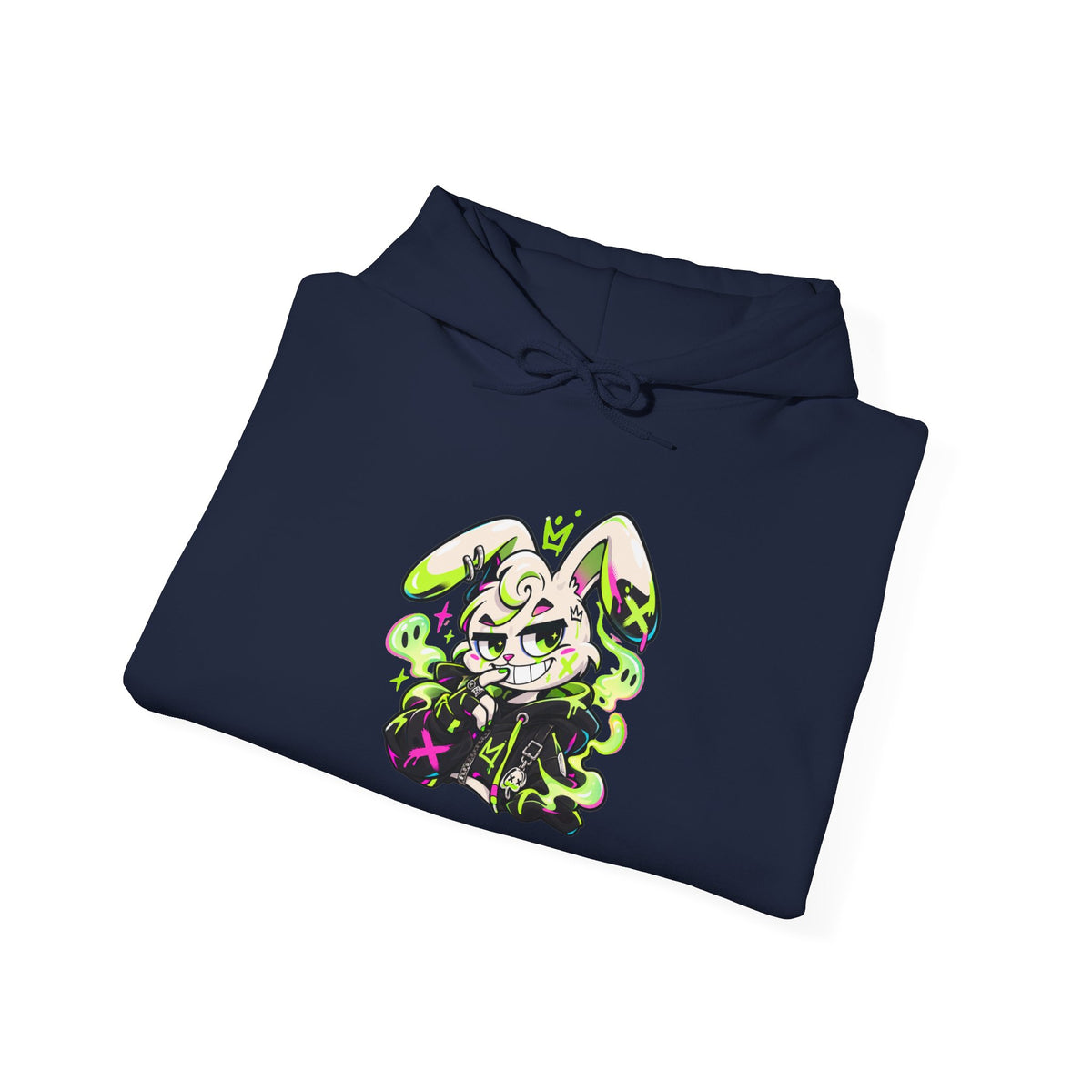 Neon Goth Bunny Hoodie