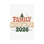 Retro Family Christmas 2026 Matte Poster