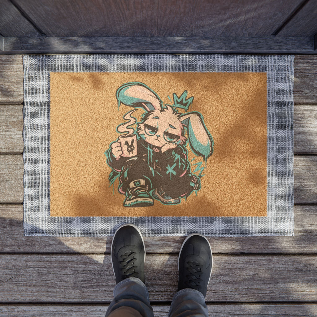 Graffiti Rabbit Coffee Doormat