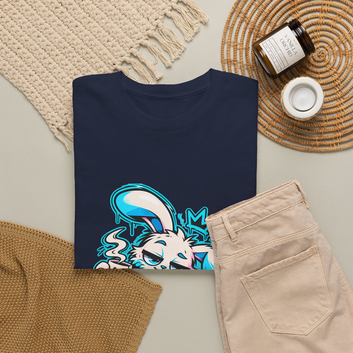 Graffiti Rabbit Coffee Heavy Cotton Tee