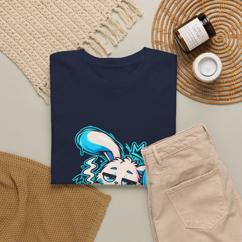 Sleepy Cyber Bunny Coffee Graphic Tee