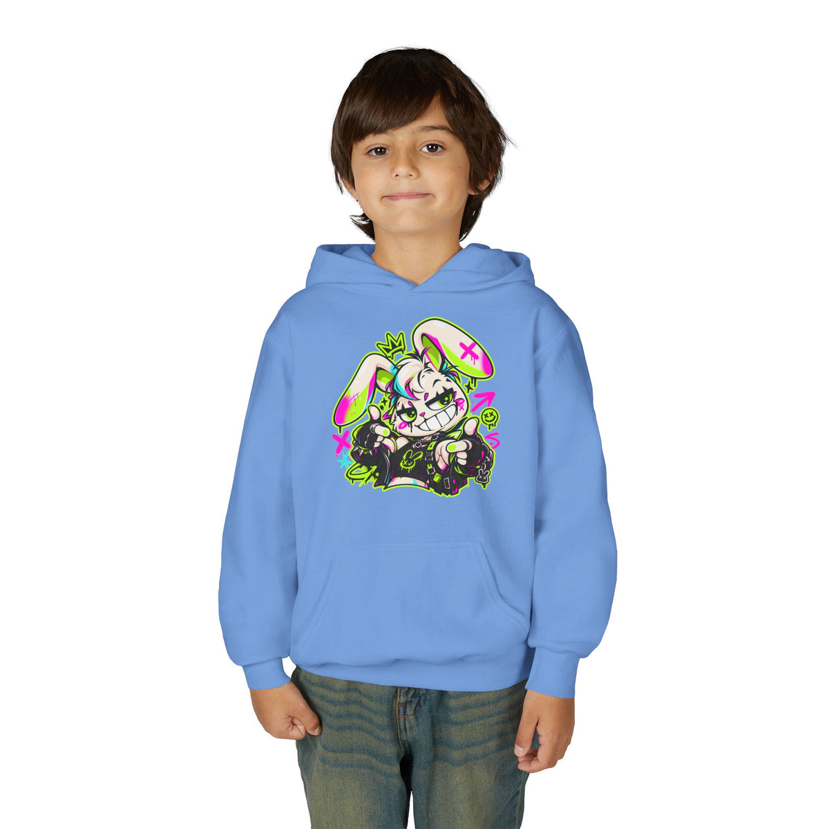 Punk Bunny Graffiti Kids Hoodie