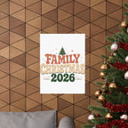Retro Family Christmas 2026 Matte Poster