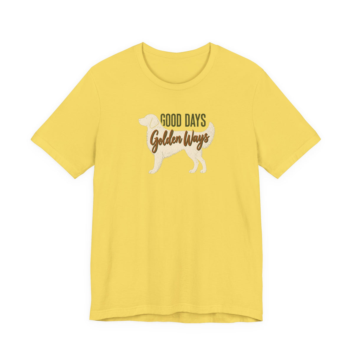 Golden Ways - Golden Retriever Mom T-Shirt in Maize Yellow