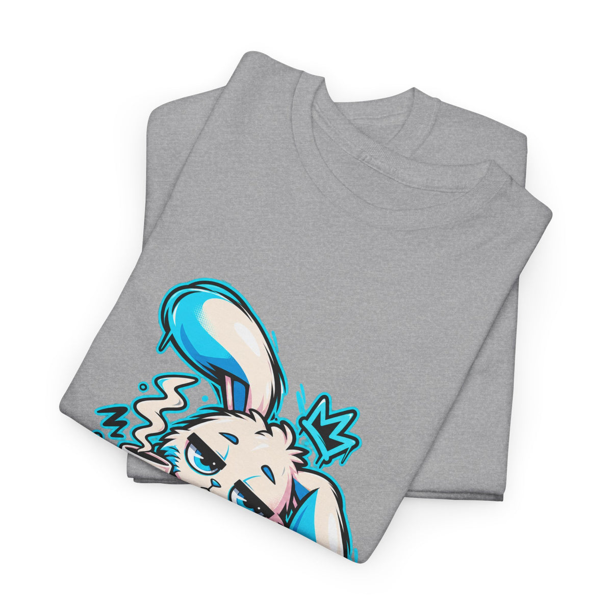 Sleepy Cyber Bunny Coffee Graphic Tee