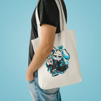 Graffiti Rabbit Coffee Cotton Tote Bag