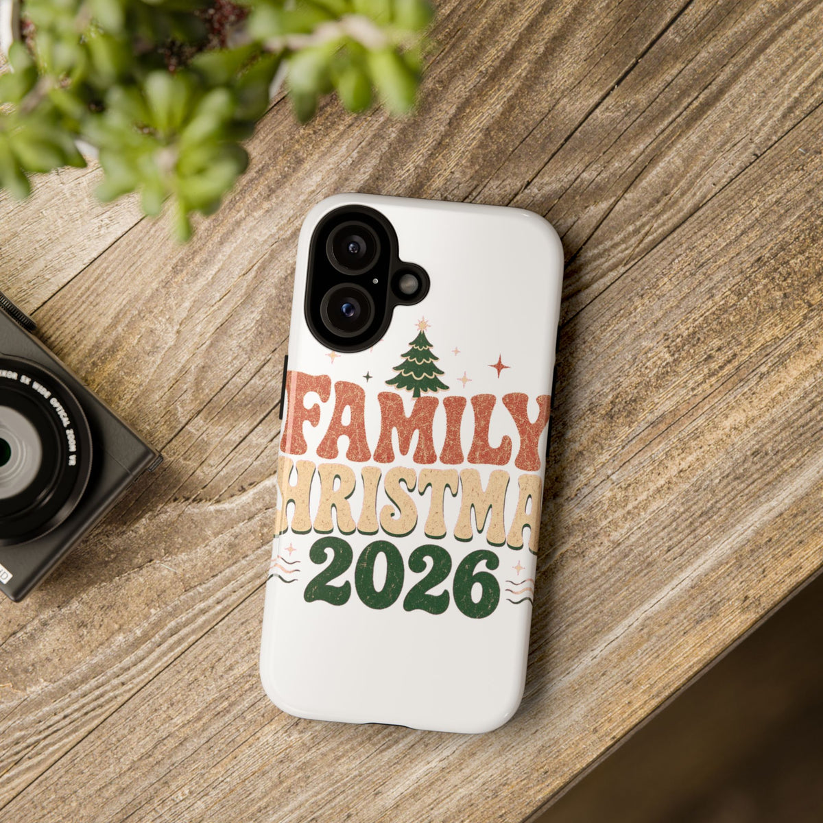 Retro Family Christmas 2026 Tough Phone Case