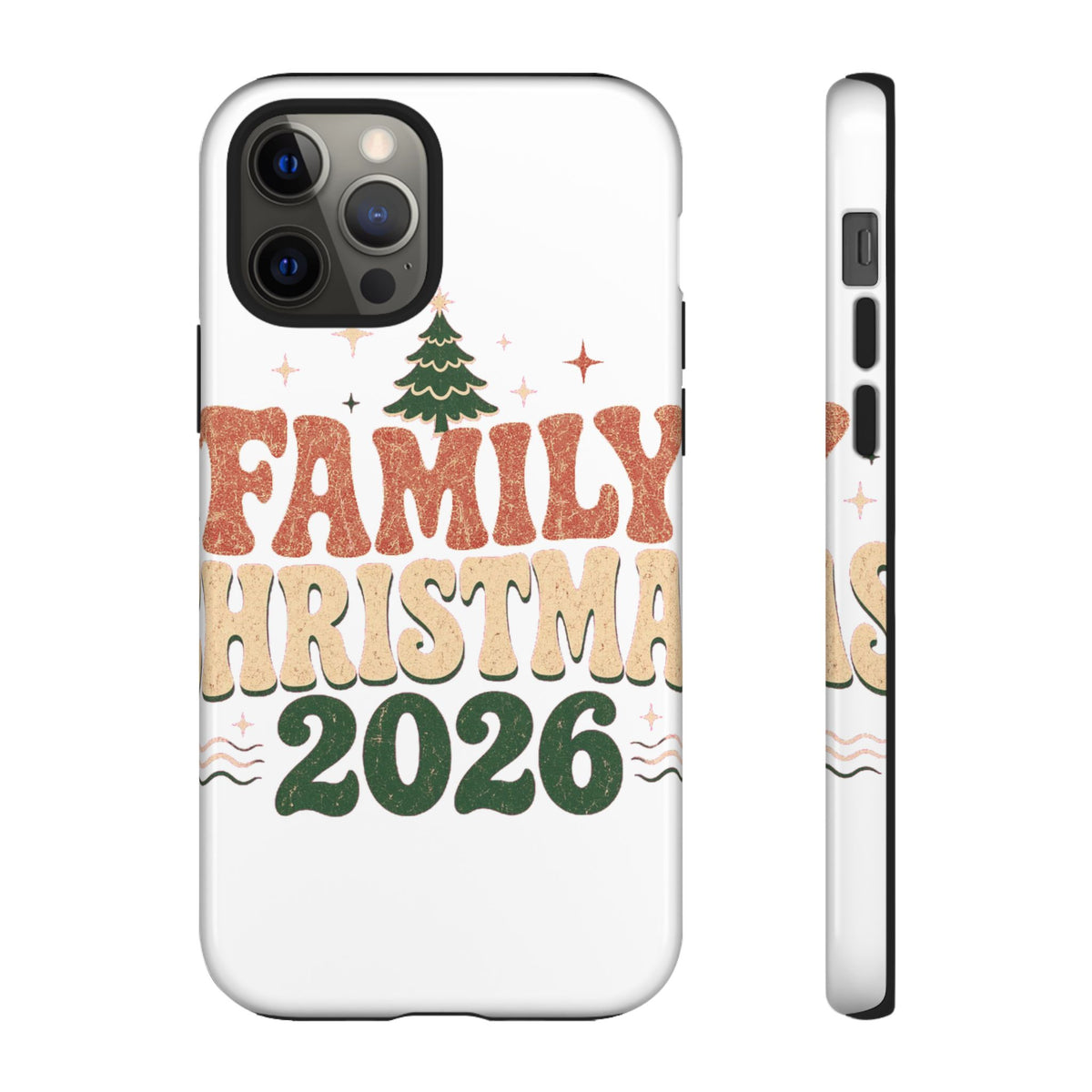 Retro Family Christmas 2026 Tough Phone Case