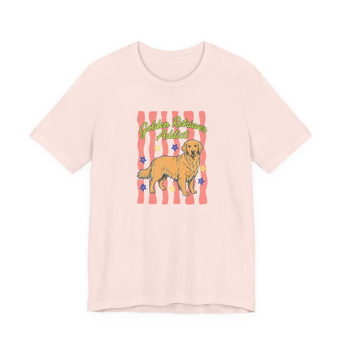 Golden Retriever Addict T-Shirt in Soft Pink