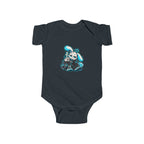 Sleepy Cyber Bunny Infant Bodysuit in Black