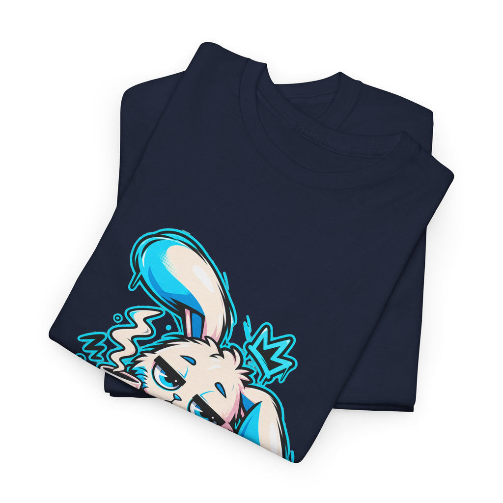 Sleepy Cyber Bunny Coffee Graphic Tee