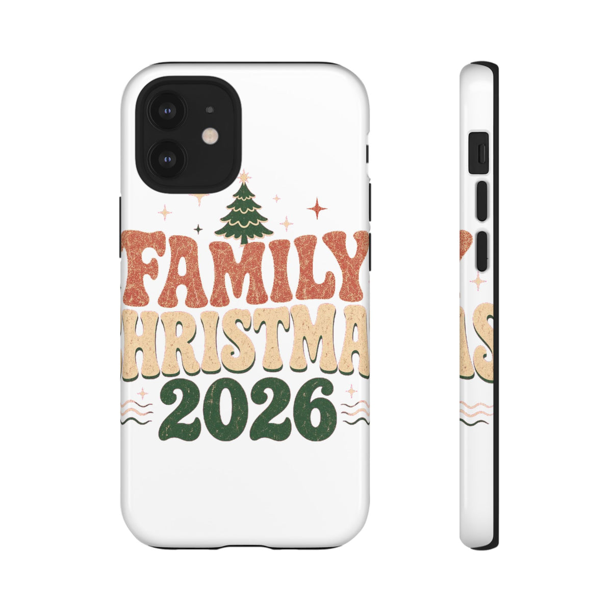 Retro Family Christmas 2026 Tough Phone Case