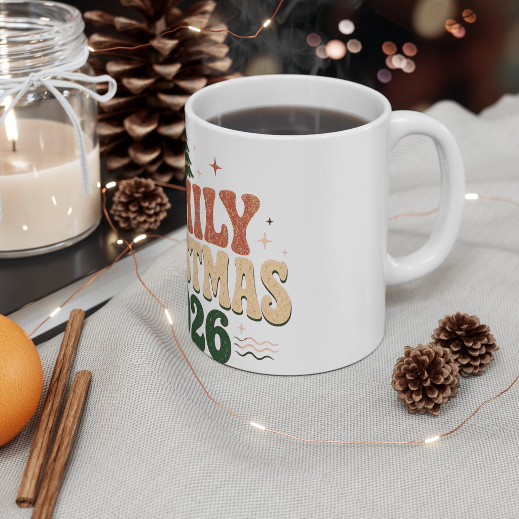 Retro Family Christmas 2026 11oz Mug
