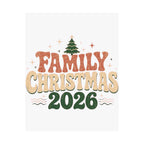 Retro Family Christmas 2026 Matte Poster