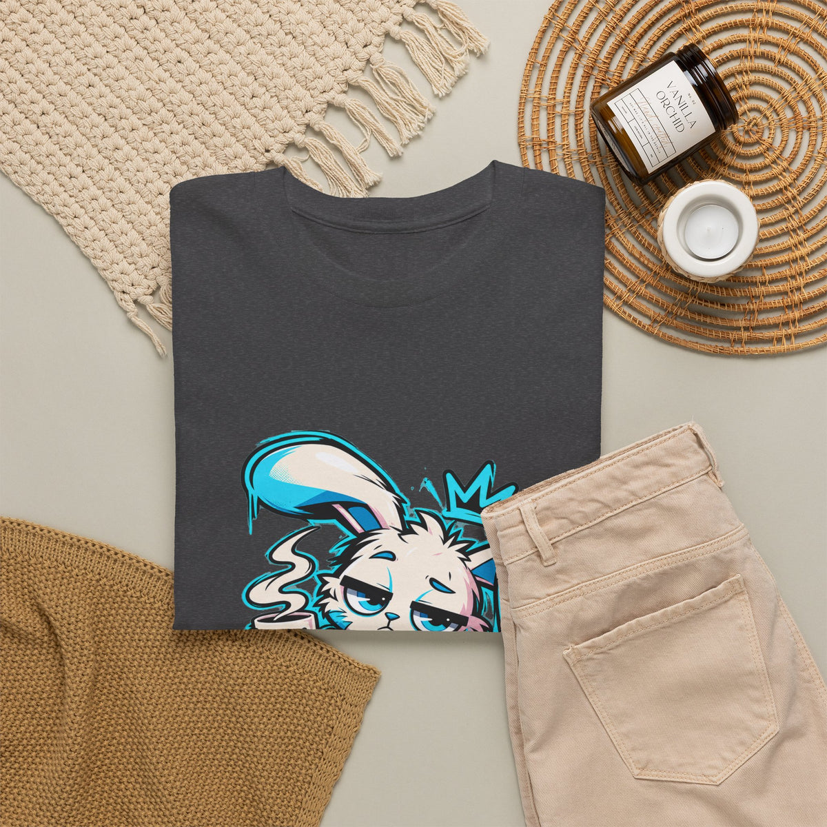 Graffiti Rabbit Coffee Tee | Streetwear Tee