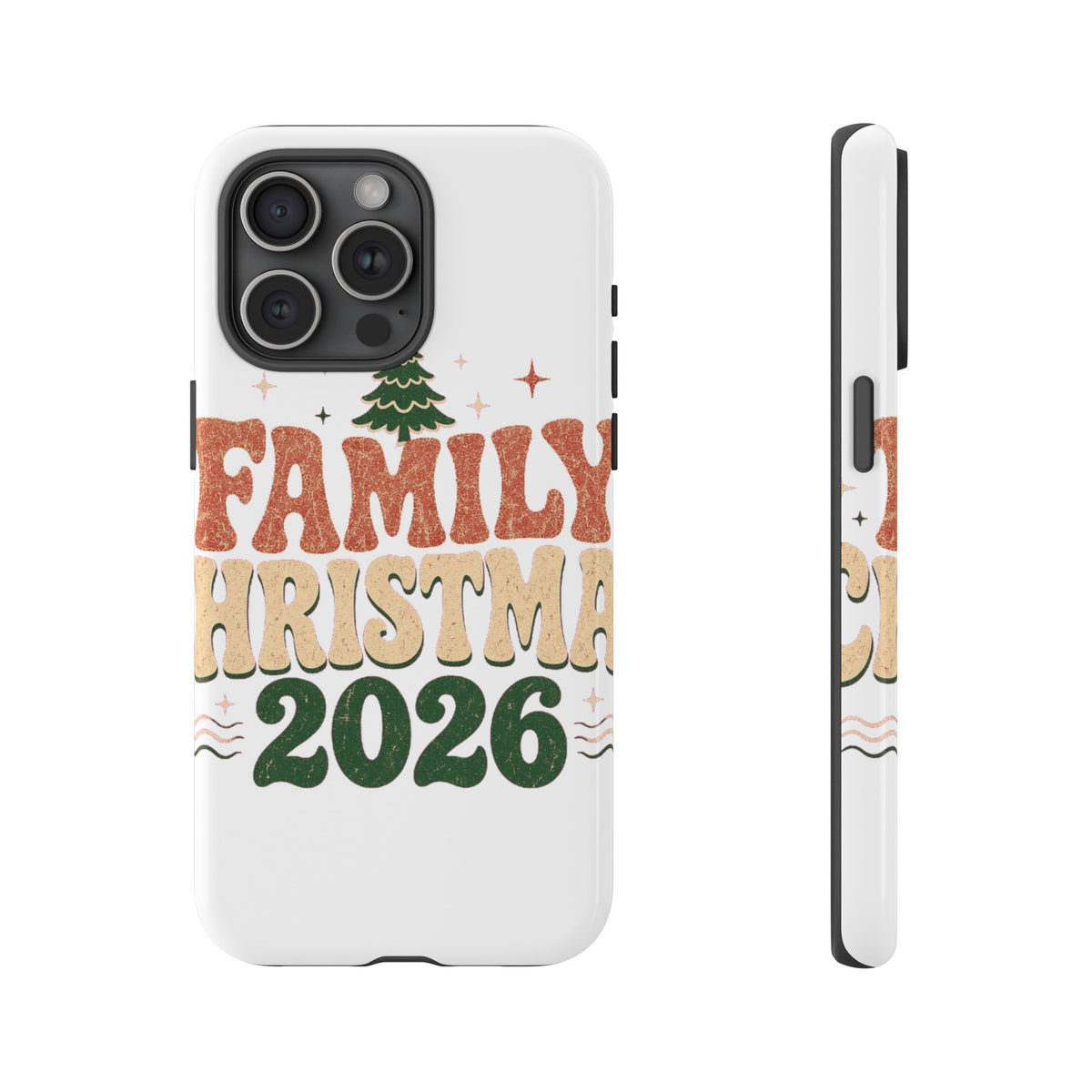 Retro Family Christmas 2026 Tough Phone Case