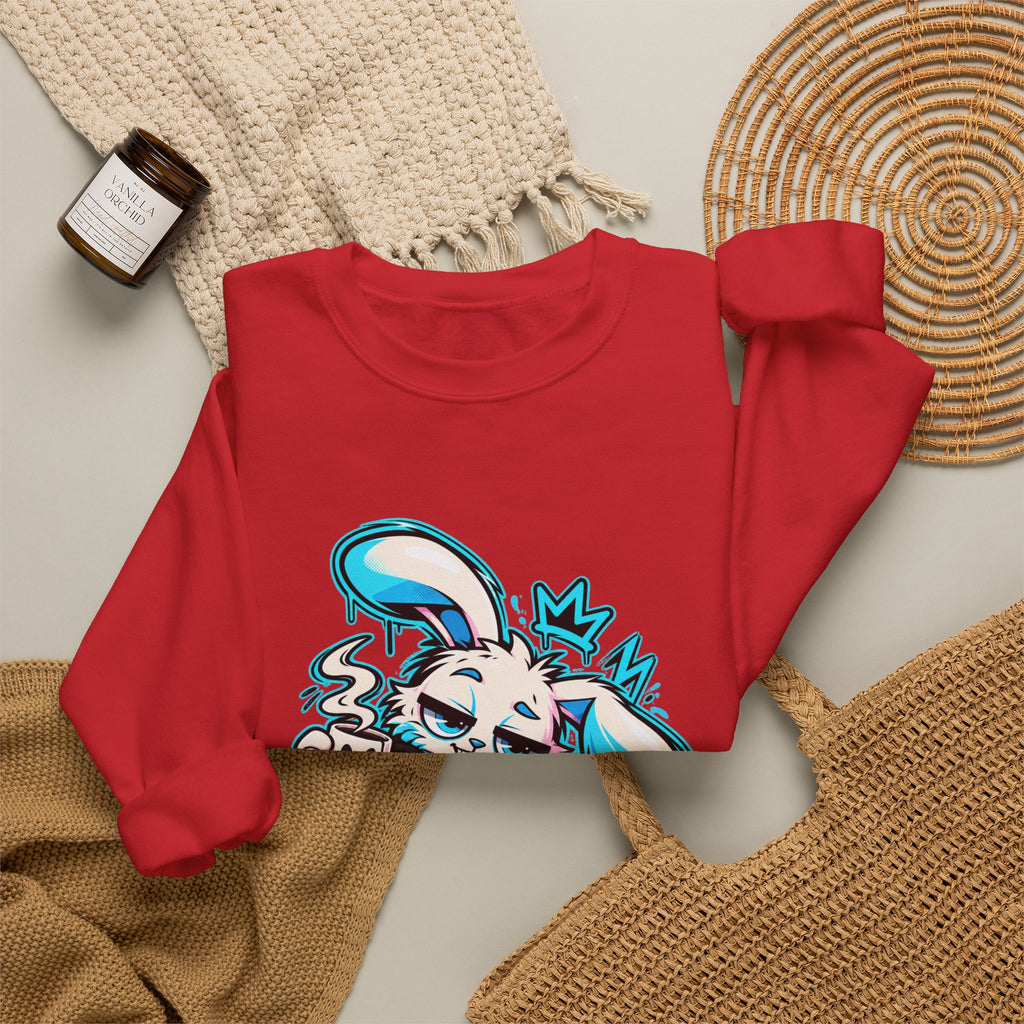 Graffiti Rabbit Coffee Crewneck Sweatshirt