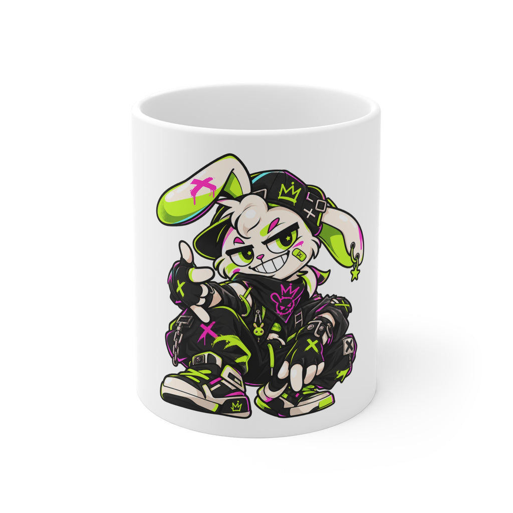 Neon Punk Bunny 11oz Mug