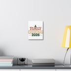 Retro Family Christmas 2026 Stretched Canvas