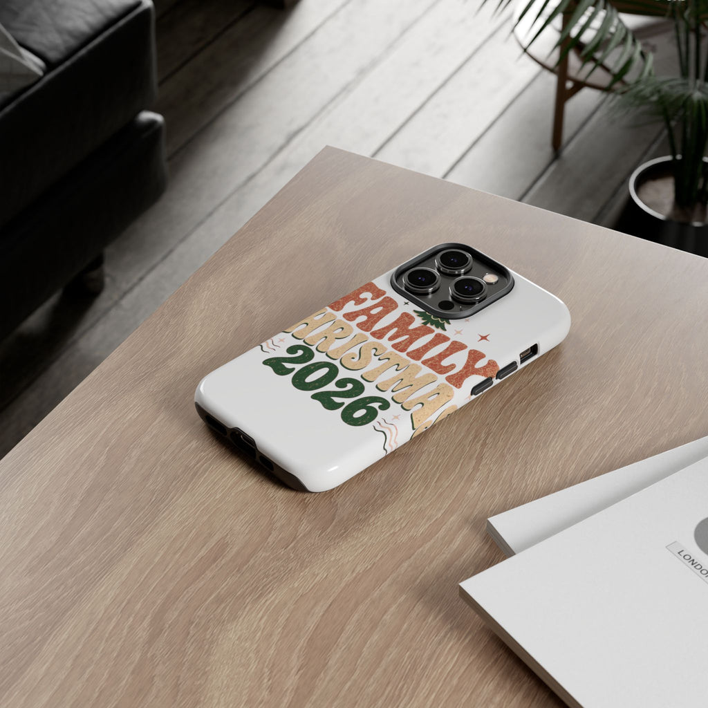 Retro Family Christmas 2026 Tough Phone Case