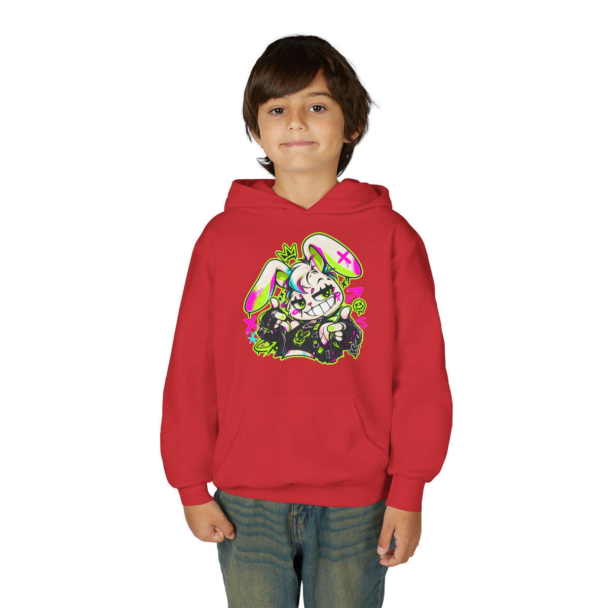Punk Bunny Graffiti Kids Hoodie