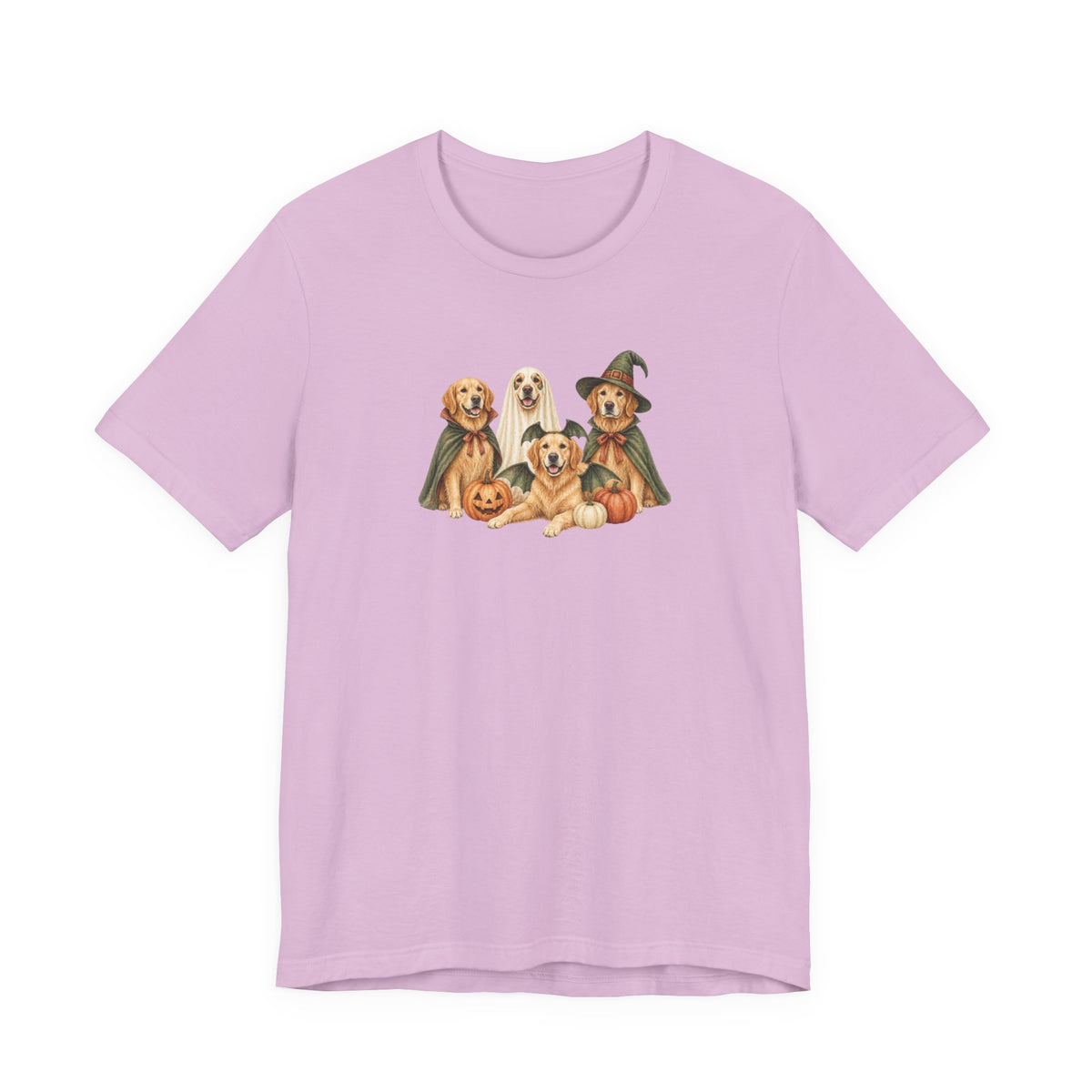 Golden Retriever Halloween Costumes Tee in Lilac