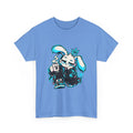 Graffiti Rabbit Coffee Tee | Streetwear Tee in Carolina Blue