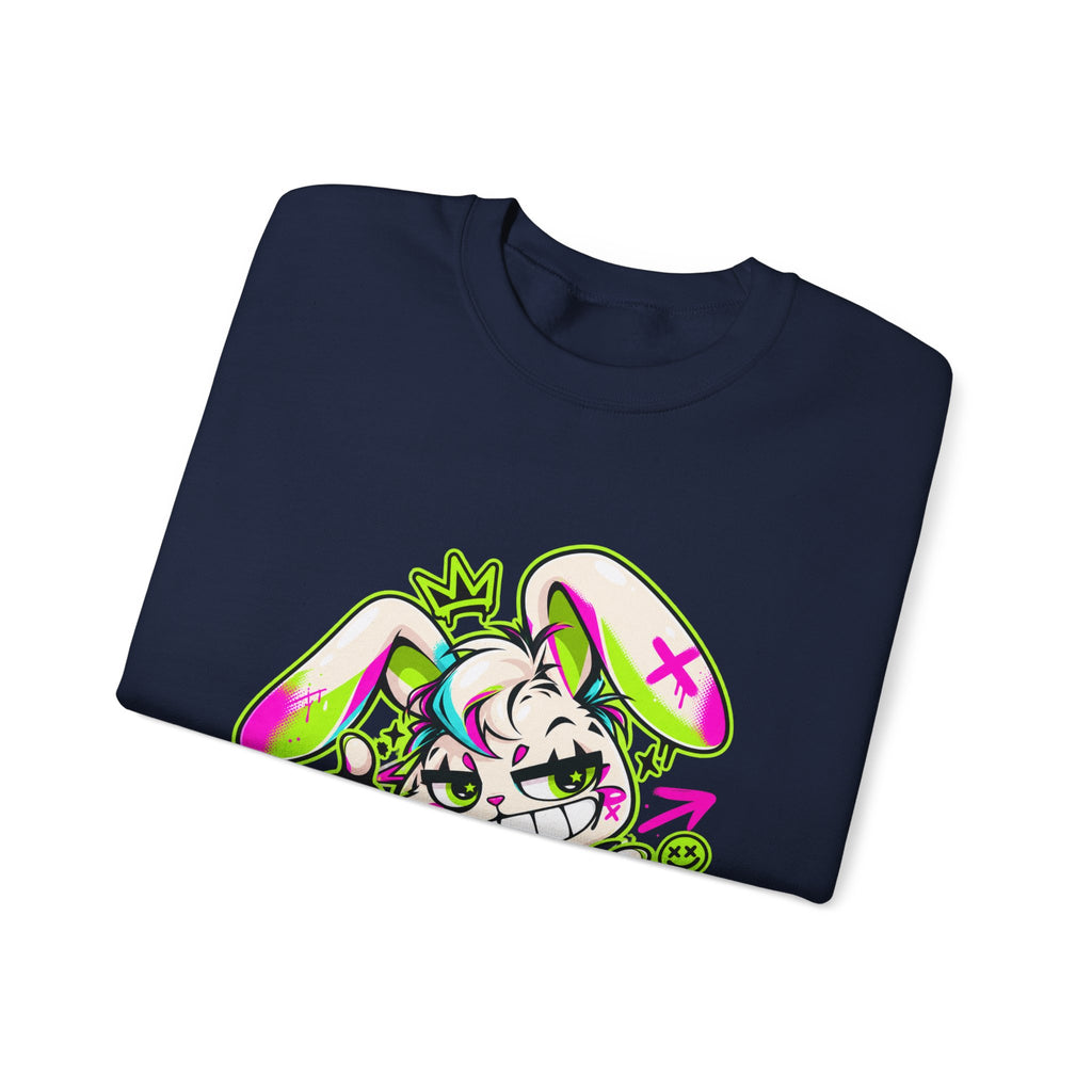Punk Bunny Graffiti Crewneck Sweatshirt