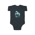 Graffiti Rabbit Coffee Infant Bodysuit in Black
