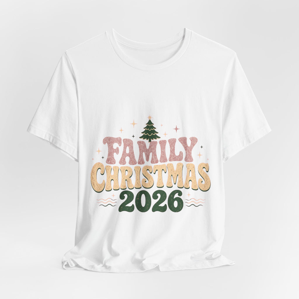 Retro Family Christmas 2026 Premium Jersey Tee
