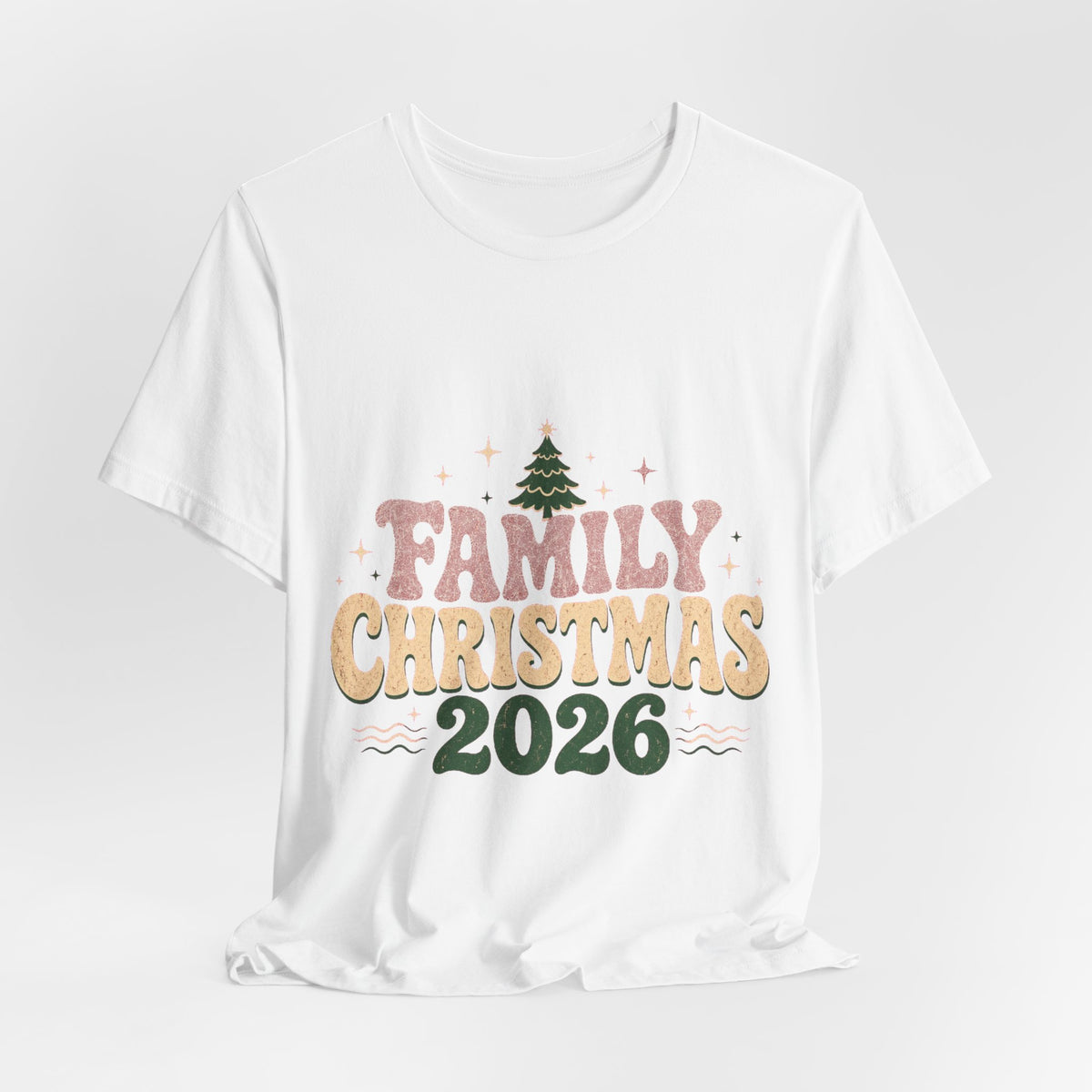 Retro Family Christmas 2026 Premium Jersey Tee