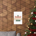Retro Family Christmas 2026 Matte Poster