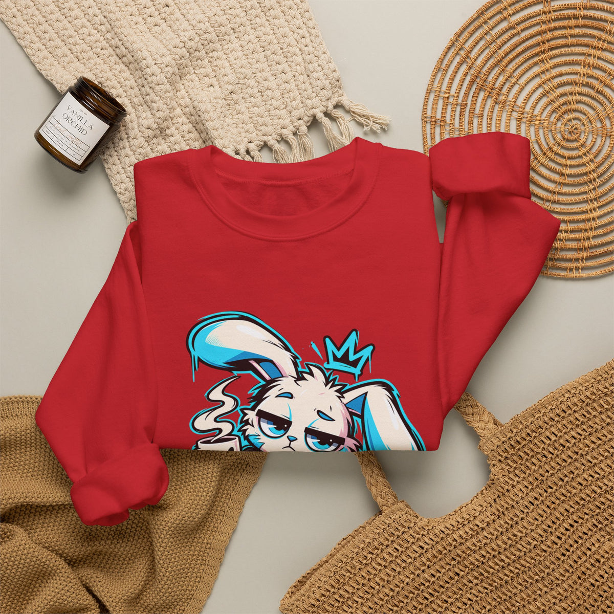 Graffiti Rabbit Coffee Crewneck Sweatshirt