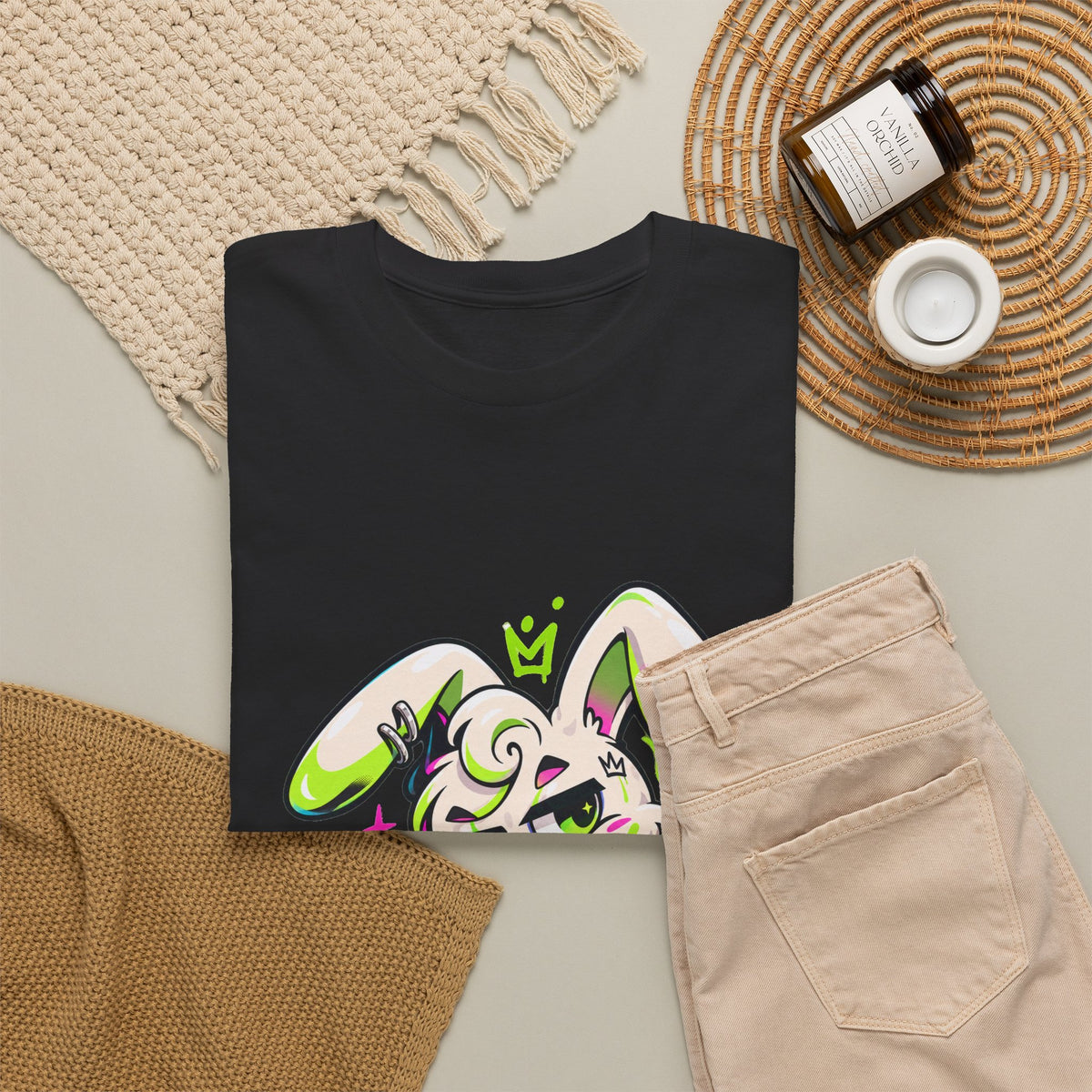 Neon Goth Bunny Heavy Cotton Tee