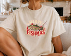Merry Fishmas Trout oversized graphic tee, Ivory, photo 4