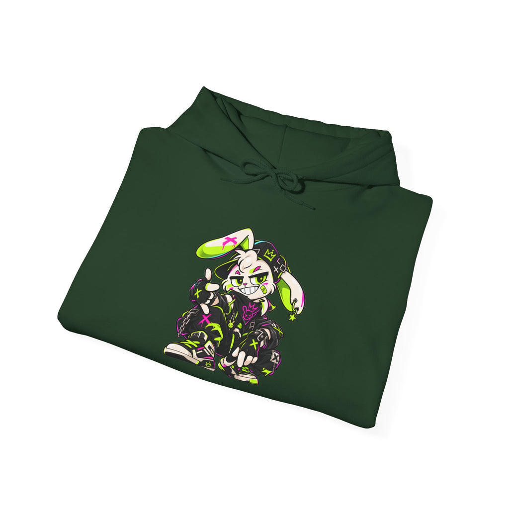 Neon Punk Bunny Hoodie
