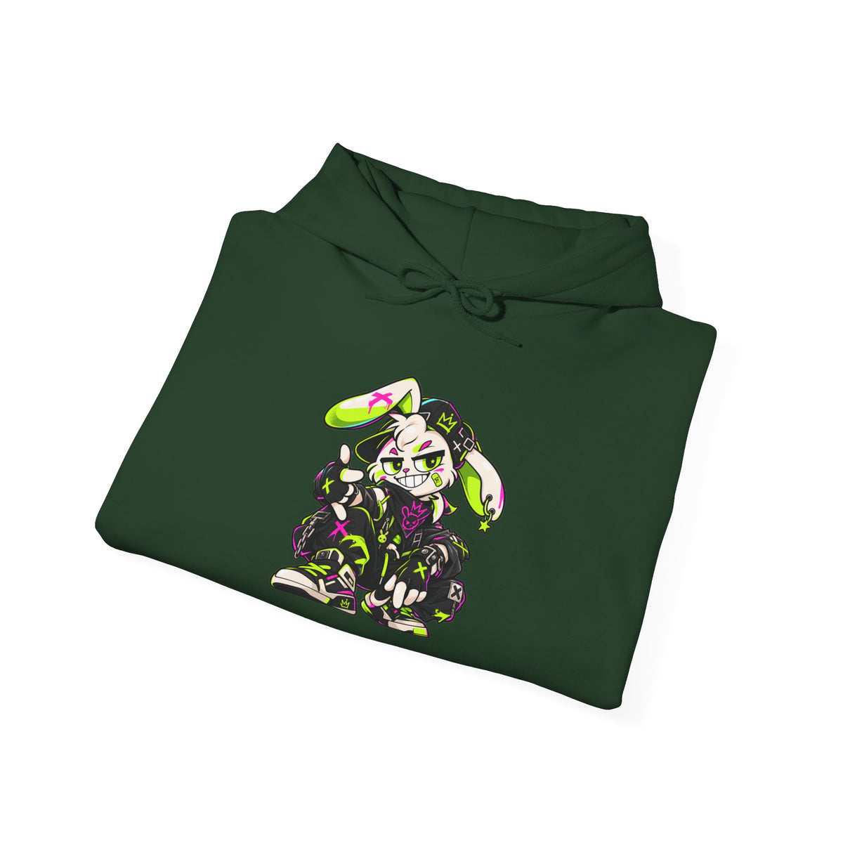 Neon Punk Bunny Hoodie