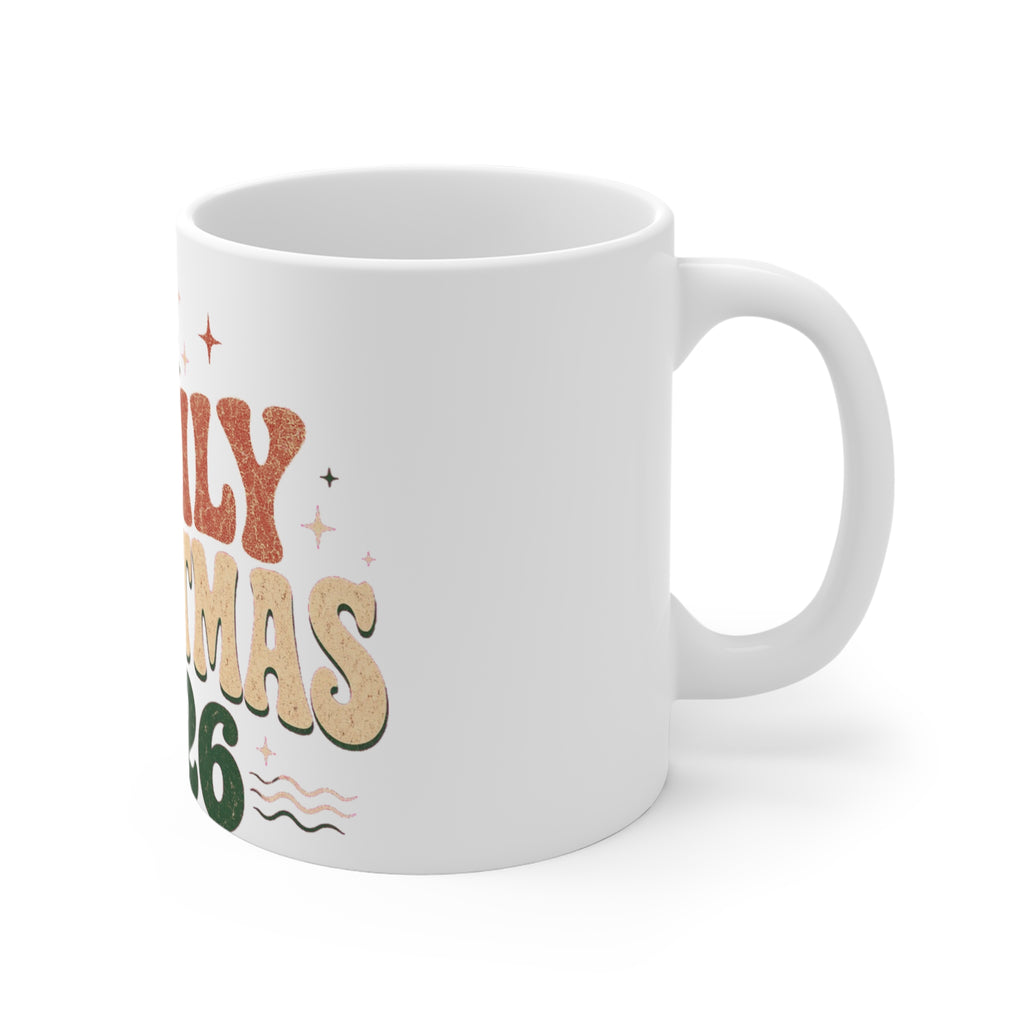 Retro Family Christmas 2026 11oz Mug