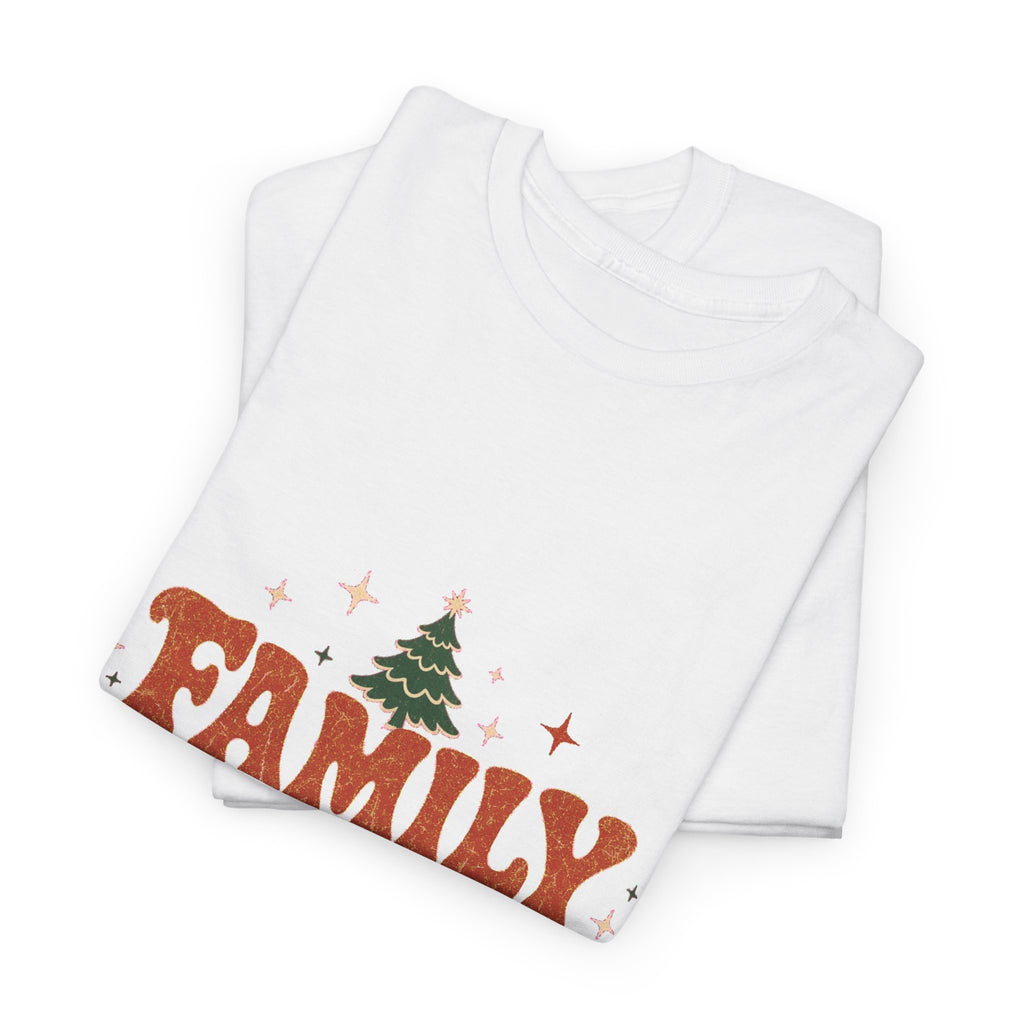 Retro Family Christmas 2026 Heavy Cotton Tee