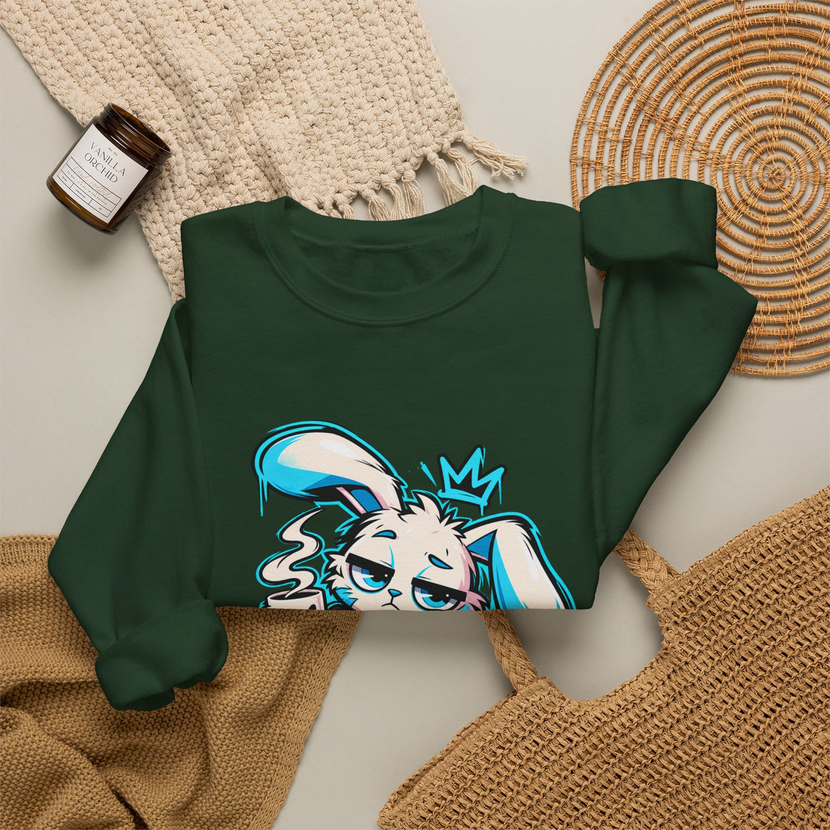 Graffiti Rabbit Coffee Crewneck Sweatshirt