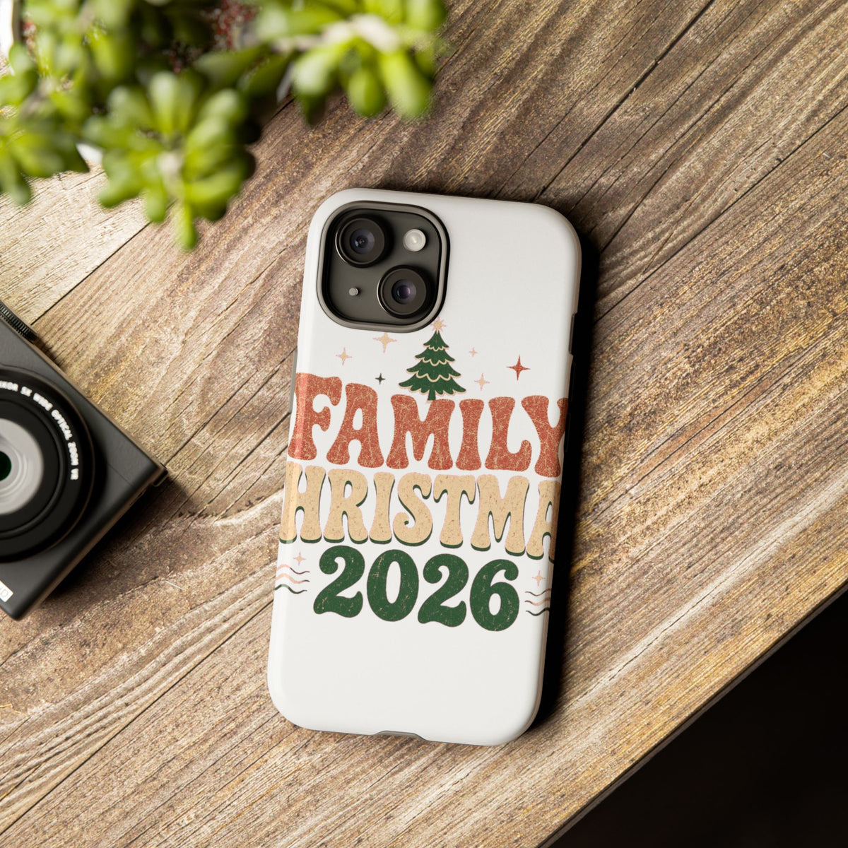 Retro Family Christmas 2026 Tough Phone Case