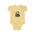Neon Punk Bunny Infant Bodysuit in Butter