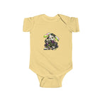 Neon Punk Bunny Infant Bodysuit in Butter