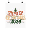 Retro Family Christmas 2026 Matte Poster
