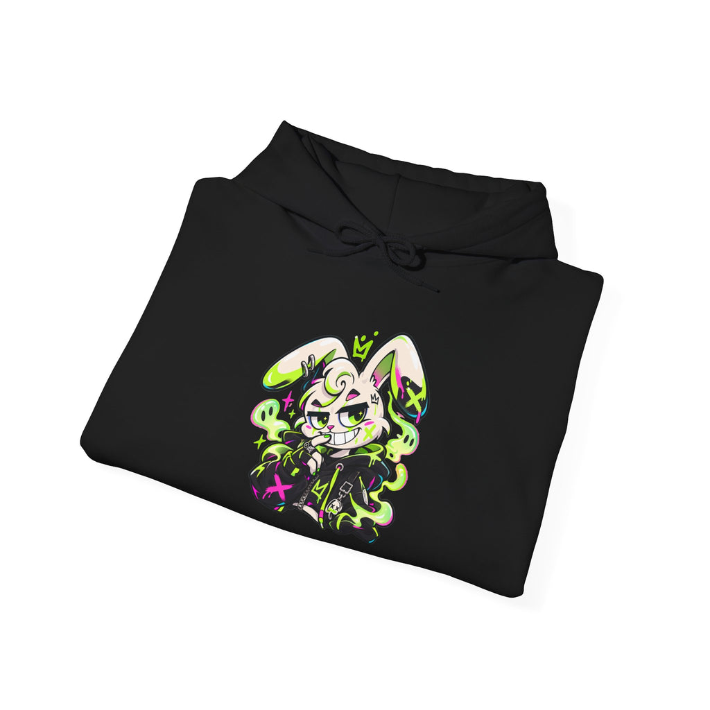 Neon Goth Bunny Hoodie