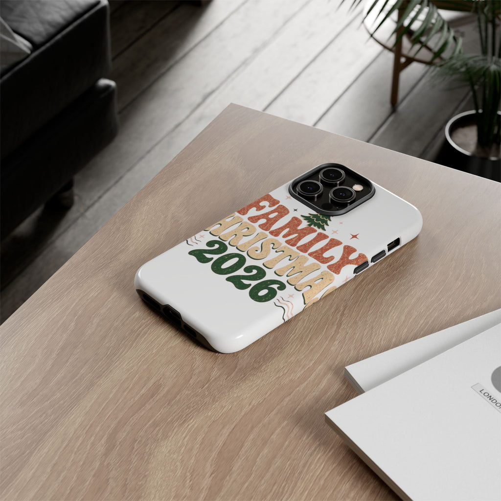Retro Family Christmas 2026 Tough Phone Case