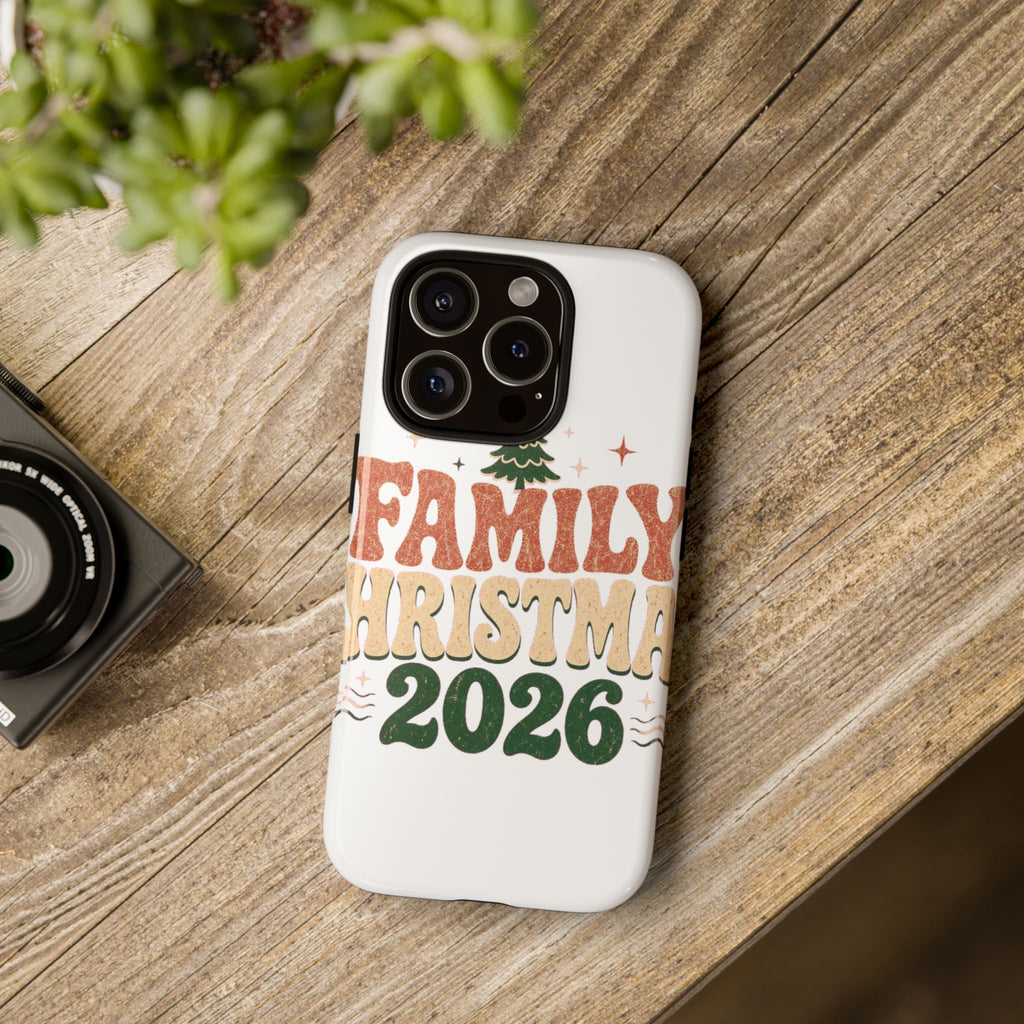 Retro Family Christmas 2026 Tough Phone Case