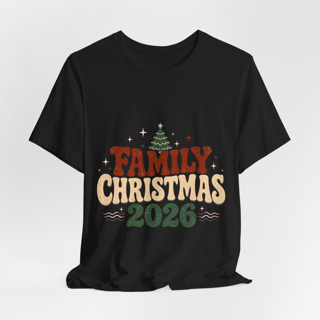 Retro Family Christmas 2026 Premium Jersey Tee